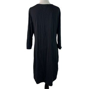 🟢 SUNDANCE Womens Size Extra Large Black Jersey Knit Wrap Sleeveless Dress